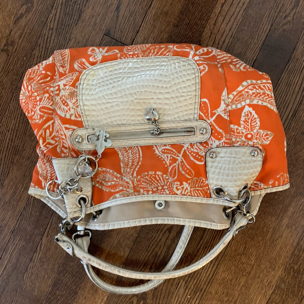 Orange and Cream Women's Bag
